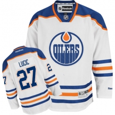 Youth Reebok Edmonton Oilers #27 Milan Lucic Authentic White Away NHL Jersey