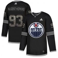 Men's Adidas Edmonton Oilers #93 Ryan Nugent-Hopkins Black Authentic Classic Stitched NHL Jersey