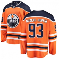 Men's Edmonton Oilers #93 Ryan Nugent-Hopkins Fanatics Branded Orange Home Breakaway NHL Jersey