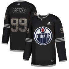 Men's Adidas Edmonton Oilers #99 Wayne Gretzky Black Authentic Classic Stitched NHL Jersey