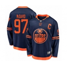 Men's Edmonton Oilers #97 Connor McDavid Authentic Navy Blue Alternate Fanatics Branded Breakaway Hockey Jersey