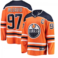 Men's Edmonton Oilers #97 Connor McDavid Fanatics Branded Orange Home Breakaway NHL Jersey
