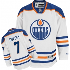 Men's Reebok Edmonton Oilers #7 Paul Coffey Authentic White Away NHL Jersey