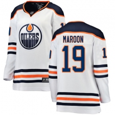 Women's Edmonton Oilers #19 Patrick Maroon Authentic White Away Fanatics Branded Breakaway NHL Jersey
