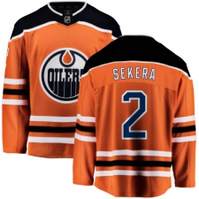 Men's Edmonton Oilers #2 Andrej Sekera Fanatics Branded Orange Home Breakaway NHL Jersey