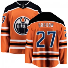 Men's Edmonton Oilers #27 Boyd Gordon Fanatics Branded Orange Home Breakaway NHL Jersey