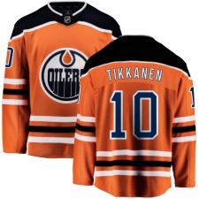 Men's Edmonton Oilers #10 Esa Tikkanen Fanatics Branded Orange Home Breakaway NHL Jersey