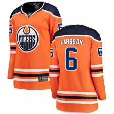 Women's Edmonton Oilers #6 Adam Larsson Fanatics Branded Orange Home Breakaway NHL Jersey