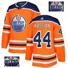 Men's Adidas Edmonton Oilers #44 Zack Kassian Authentic Orange Fashion Gold NHL Jersey