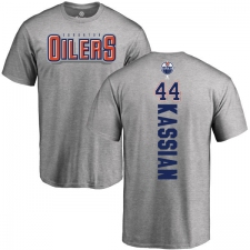 NHL Adidas Edmonton Oilers #44 Zack Kassian Ash Backer T-Shirt