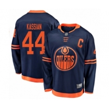 Youth Edmonton Oilers #44 Zack Kassian Authentic Navy Blue Alternate Fanatics Branded Breakaway Hockey Jersey