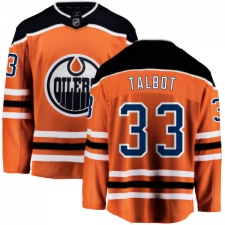 Men's Edmonton Oilers #33 Cam Talbot Fanatics Branded Orange Home Breakaway NHL Jersey