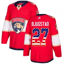 Youth Adidas Florida Panthers #27 Nick Bjugstad Authentic Red USA Flag Fashion NHL Jersey