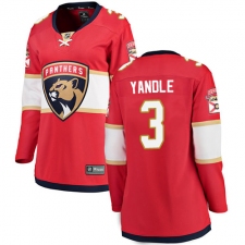 Women's Florida Panthers #3 Keith Yandle Fanatics Branded Red Home Breakaway NHL Jersey