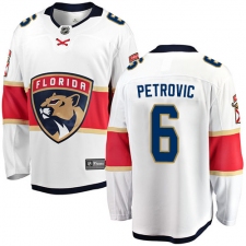 Men's Florida Panthers #6 Alex Petrovic Fanatics Branded White Away Breakaway NHL Jersey