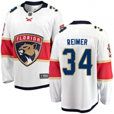 Men's Florida Panthers #34 James Reimer Fanatics Branded White Away Breakaway NHL Jersey