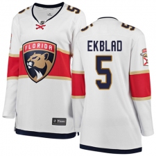 Women's Florida Panthers #5 Aaron Ekblad Authentic White Away Fanatics Branded Breakaway NHL Jersey