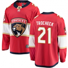 Men's Florida Panthers #21 Vincent Trocheck Fanatics Branded Red Home Breakaway NHL Jersey