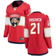 Women's Florida Panthers #21 Vincent Trocheck Fanatics Branded Red Home Breakaway NHL Jersey