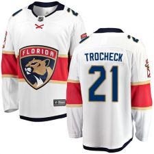 Youth Florida Panthers #21 Vincent Trocheck Fanatics Branded White Away Breakaway NHL Jersey