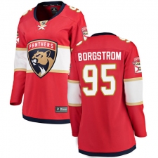 Women's Florida Panthers #95 Henrik Borgstrom Fanatics Branded Red Home Breakaway NHL Jersey