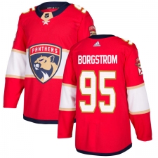 Youth Adidas Florida Panthers #95 Henrik Borgstrom Authentic Red Home NHL Jersey