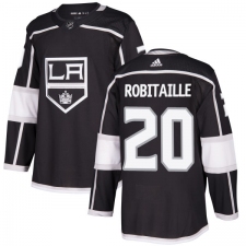 Men's Adidas Los Angeles Kings #20 Luc Robitaille Authentic Black Home NHL Jersey