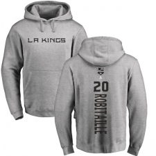 NHL Adidas Los Angeles Kings #20 Luc Robitaille Ash Backer Pullover Hoodie