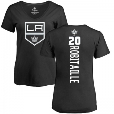 NHL Women's Adidas Los Angeles Kings #20 Luc Robitaille Black Backer T-Shirt