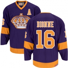 Men's CCM Los Angeles Kings #16 Marcel Dionne Authentic Purple Throwback NHL Jersey