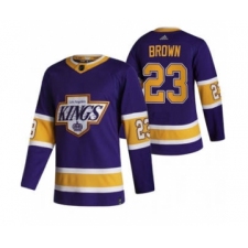 Men's Los Angeles Kings #23 Dustin Brown Black 2020-21 Reverse Retro Alternate Hockey Jersey