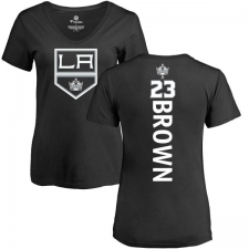 NHL Women's Adidas Los Angeles Kings #23 Dustin Brown Black Backer T-Shirt