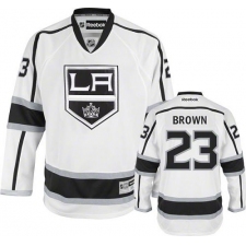 Women's Reebok Los Angeles Kings #23 Dustin Brown Authentic White Away NHL Jersey