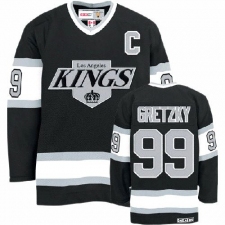 Youth CCM Los Angeles Kings #99 Wayne Gretzky Authentic Black Throwback NHL Jersey