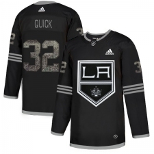 Men's Adidas Los Angeles Kings #32 Jonathan Quick Black Authentic Classic Stitched NHL Jersey