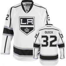 Women's Reebok Los Angeles Kings #32 Jonathan Quick Authentic White Away NHL Jersey