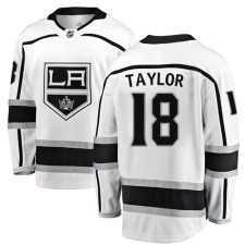 Youth Los Angeles Kings #18 Dave Taylor Authentic White Away Fanatics Branded Breakaway NHL Jersey