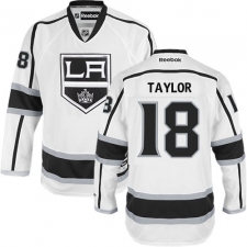 Youth Reebok Los Angeles Kings #18 Dave Taylor Authentic White Away NHL Jersey