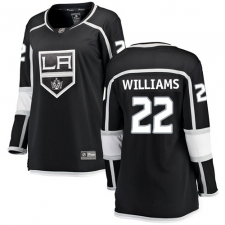 Women's Los Angeles Kings #22 Tiger Williams Authentic Black Home Fanatics Branded Breakaway NHL Jersey