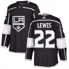 Men's Adidas Los Angeles Kings #22 Trevor Lewis Authentic Black Home NHL Jersey