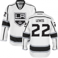 Youth Reebok Los Angeles Kings #22 Trevor Lewis Authentic White Away NHL Jersey