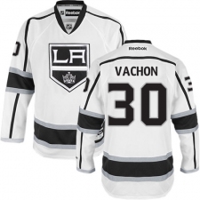 Youth Reebok Los Angeles Kings #30 Rogie Vachon Authentic White Away NHL Jersey