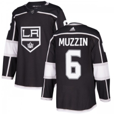 Men's Adidas Los Angeles Kings #6 Jake Muzzin Authentic Black Home NHL Jersey