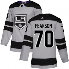 Men's Adidas Los Angeles Kings #70 Tanner Pearson Premier Gray Alternate NHL Jersey