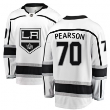 Men's Los Angeles Kings #70 Tanner Pearson Authentic White Away Fanatics Branded Breakaway NHL Jersey