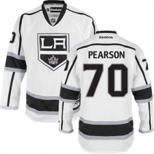 Men's Reebok Los Angeles Kings #70 Tanner Pearson Authentic White Away NHL Jersey