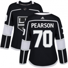 Women's Adidas Los Angeles Kings #70 Tanner Pearson Authentic Black Home NHL Jersey
