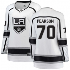 Women's Los Angeles Kings #70 Tanner Pearson Authentic White Away Fanatics Branded Breakaway NHL Jersey