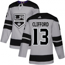 Youth Adidas Los Angeles Kings #13 Kyle Clifford Authentic Gray Alternate NHL Jersey