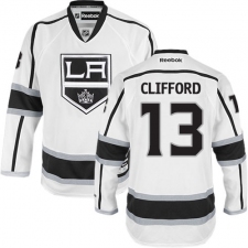 Youth Reebok Los Angeles Kings #13 Kyle Clifford Authentic White Away NHL Jersey